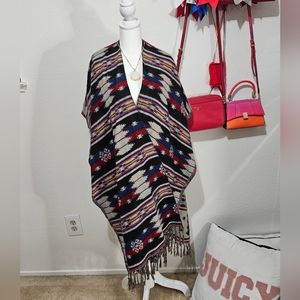 Shawl Women's Tribal Pattern One Size EUC